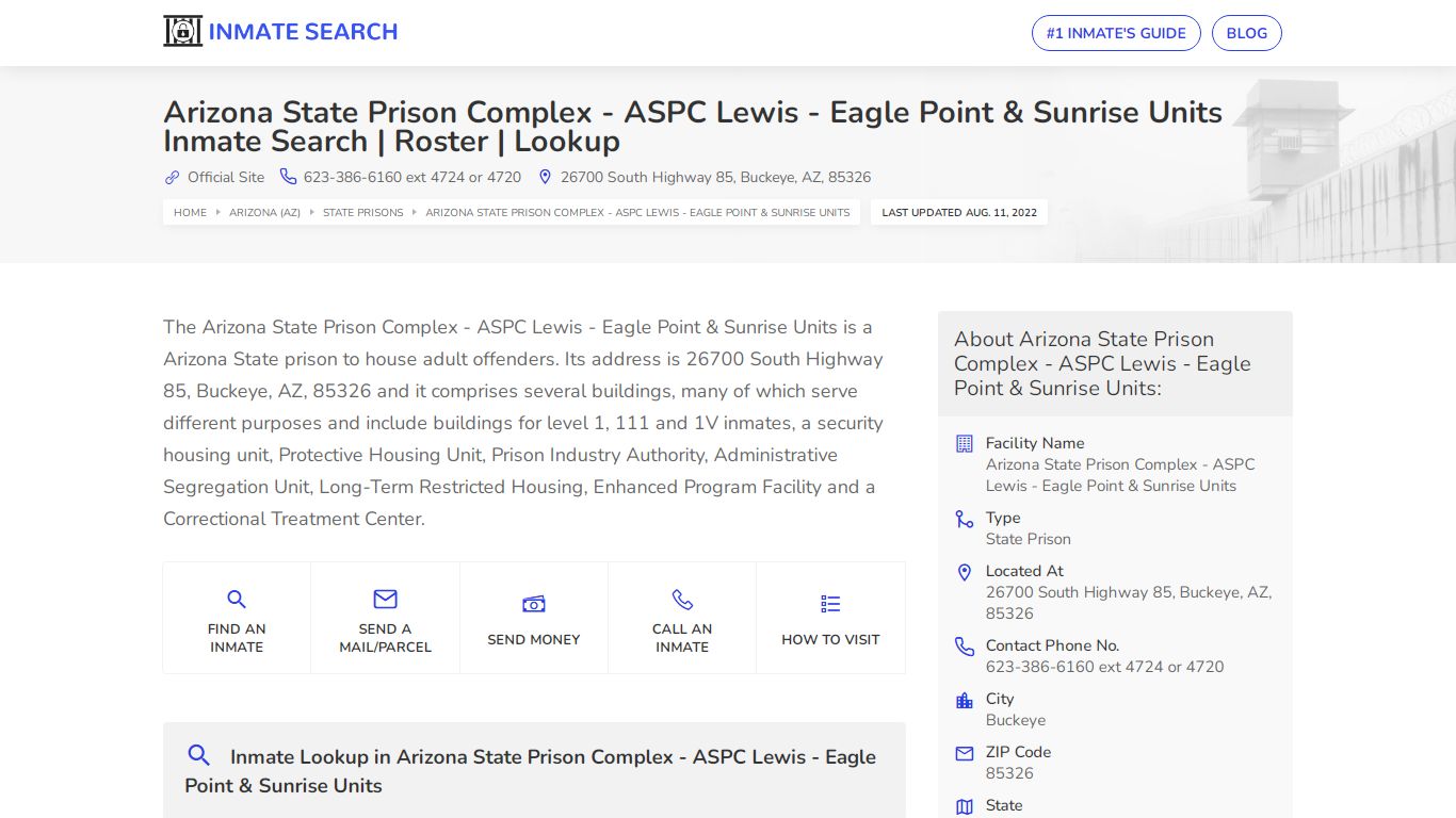 ASPC Lewis - Nationwide Inmate Search | Inmate Lookup